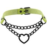 Collier Gothique Punk Grunge Emo en Cuir PU, Cadeau de Noël Halloween pour Femme, Homme