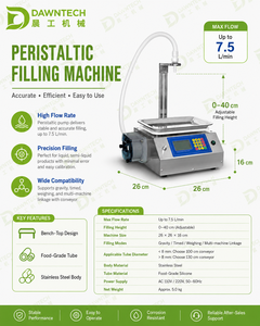 Machine de remplissage semi-automatique à haute vitesse pour liquides, avec pesage quantitatif, pour savon liquide, eau et boissons - Product Image 5