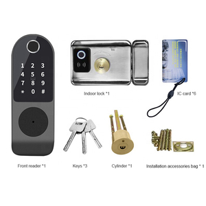 Ttlock <span class=keywords><strong>serratura</strong></span> <span class=keywords><strong>elettrica</strong></span> intelligente per casa Hotel appartamento Tuya Smart Lock WiFi connettività per legno acciaio porta dati Cloud - Product Image 5