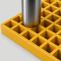 Grille de protection en fibre de verre 38x38mm, panneau moulé en PRV pour canaux de drainage urbains, antidérapant, sur mesure