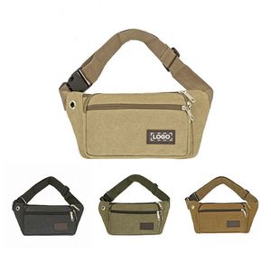 Riñonera Casual de Lona para Deporte, Viajes, Correr, Senderismo, Festivales y Actividades al Aire Libre con Espacio para Auriculares - Product Image 1