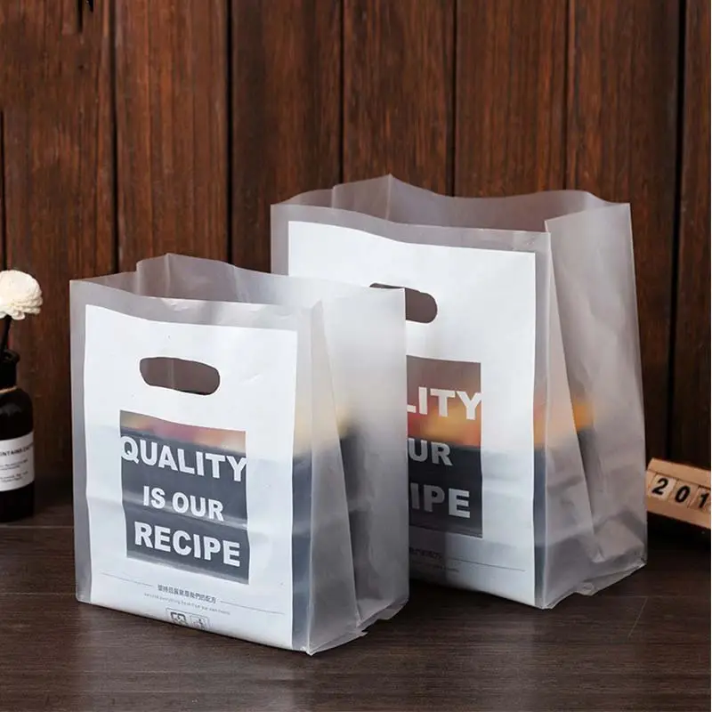 Настраиваемая упаковка для еды, прозрачный пластиковый пакет для ресторанов, индивидуальный пакет на вынос с принтом логотипа