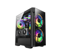 Boîtier d'ordinateur de jeu JNP Gaming personnalisé E-ATX, boîtier d'ordinateur de jeu en verre trempé avec glissière