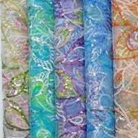 Tissu en tulle à paillettes de haute qualité, tissu pour robe de mariée