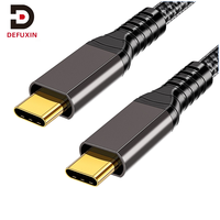 Câble USB4 DFX 8K60Hz 240W 5A PD3.1 à charge rapide, tressé, compatible TB4 avec E-Marker pour MacBook Pro et ordinateurs portables de jeu Dell