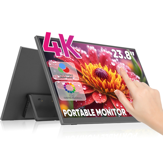 OEM Ultra-Slim 23.8 Inch 4K Portable Touch Monitor IPS Panel USB-C for HDMI Gaming External Display Laptop PC Smartphone LCD