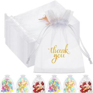 Sacs cadeaux pour bijoux de mariage, sacs en maille à cordon pour bébé, petits sacs d'emballage pour bonbons - Product Image 1