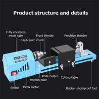Mini machine CNC de bureau DIY, outil rotatif électrique, tour industriel, meulage, perçage, polissage, presse à percer sans lame, acier 2000