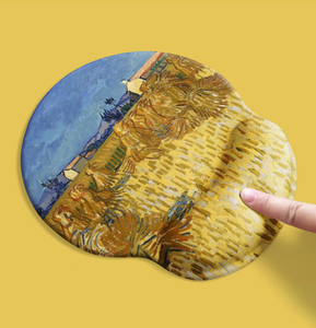 Alfombrilla de ratón con soporte para muñeca con diseño de paisaje pintado al óleo, soporte para muñeca de teclado de espuma viscoelástica - Product Image 1