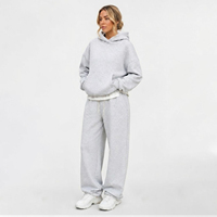 Setelan Olahraga Wanita Ukuran Besar, Hoodie dan Celana Panjang, 2 Potong, Gaya Streetwear, Athleisure, dan Santai