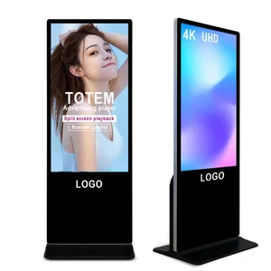 Фабричный Тотем сенсорный экран дисплей киоск 4K LED 32 43 55 65 дюймов Напольный ЖК рекламный плеер