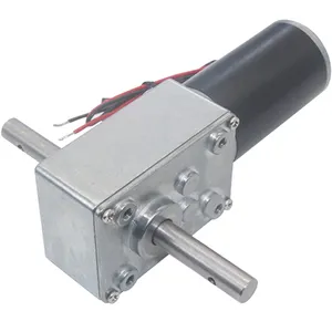 12 Volt Worm Geared Motor Angled 16RPM Hội Trường Tín Hiệu Gear Motor Với Bộ Mã Hóa Khớp Nối 65 Mét Wheel Bracket Thông Minh Xe Kit Cho DIY