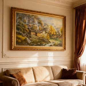 Décoration Murale Moderne pour Chambre à Coucher : Toile Peinte à la Main avec Impression UV Écologique, Paysage Rural Réaliste, Style <span class=keywords><strong>Marocain</strong></span> - Product Image 5