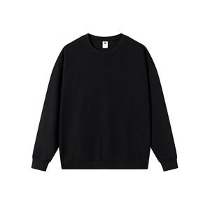 Logo personnalisé graphique Sweatshirt pull 330GSM pour homme 100% coton Sweat ras du cou à épaules tombantes pour homme - Product Image 2