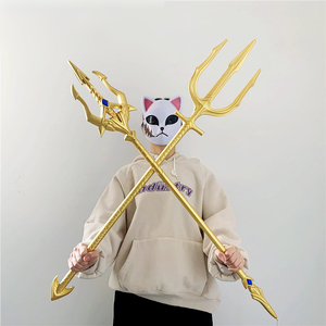 โพไซดอนอาวุธทองตรีศูล100เซนติเมตร300กรัมฮาโลวีนเครื่องแต่งกายเด็กของเล่นความปลอดภัย - Product Image 5