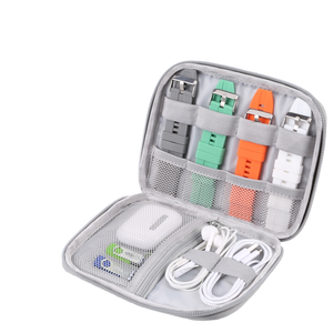 Sac de rangement numérique portable personnalisé avec fermeture éclair pour accessoires électroniques, câbles, bracelets de montre, organiseur de voyage, organiseurs électroniques - Product Image 4