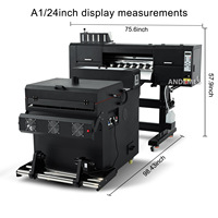 Imprimante numérique automatique DTF pour T-shirts 24 pouces 60 cm à double tête avec four à poudre agitateur I3200