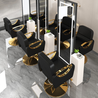Chaise de barbier de style moderne de haute qualité avec massage et rotation à 360 degrés, qualité supérieure pour les salons de coiffure et les salons de beauté