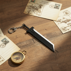 Nouveaux modèles 2026, modèle d'arme épée Cloud Buster, porte-clés mousqueton, artisanat en métal Zack Masamune, accessoires d'autodéfense, pendentif - Product Image 3