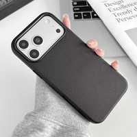 Coques de protection pour téléphone portable en PC mat, couleur unie, motif tissé, de luxe, pour iPhone 12 13 14 15 16 17 Pro Max