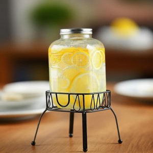 Distributeur de jus et d'eau <span class=keywords><strong>en</strong></span> <span class=keywords><strong>verre</strong></span> transparent avec système de distribution par robinet, distributeur de boissons <span class=keywords><strong>en</strong></span> <span class=keywords><strong>verre</strong></span> avec robinet, <span class=keywords><strong>bocal</strong></span>, bouteille - Product Image 2