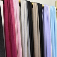 Le Plus Récent Foulard en Jersey Imprimé Double Face Respirant Doux Confortable Voile Solide Extensible Châle Luxueux Antidérapant Ombré Hijab en Jersey