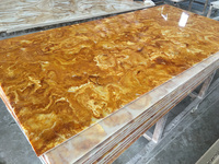 Marbre artificiel onyx translucide, pierre transmettant la lumière pour la décoration
