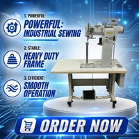 Machine à coudre industrielle à petite bouche, haute colonne, pour cuir, avec table et moteur, à vendre RN-8365DS