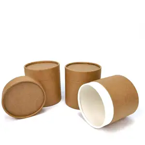 Üretici fabrika yuvarlak Kraft kağıt tüp ambalaj çay için biyobozunur karton kağıt tüp