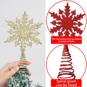 Forniture per feste di capodanno <span class=keywords><strong>oro</strong></span> argento polvere rossa fiocco di neve decorazioni per <span class=keywords><strong>albero</strong></span> di natale e ornamenti per la palla - Product Image 3