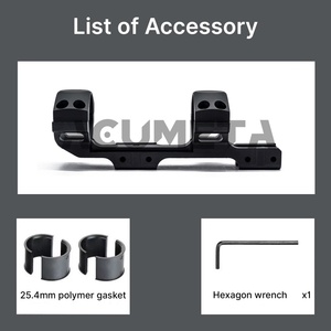 Support de lunette optique en aluminium étanche ACUMETA - Tube de 30 mm, monture de 11 mm, hauteur centrale de 1,14 pouce |   Niveau à bulle intégré pour l'extérieur - Product Image 5