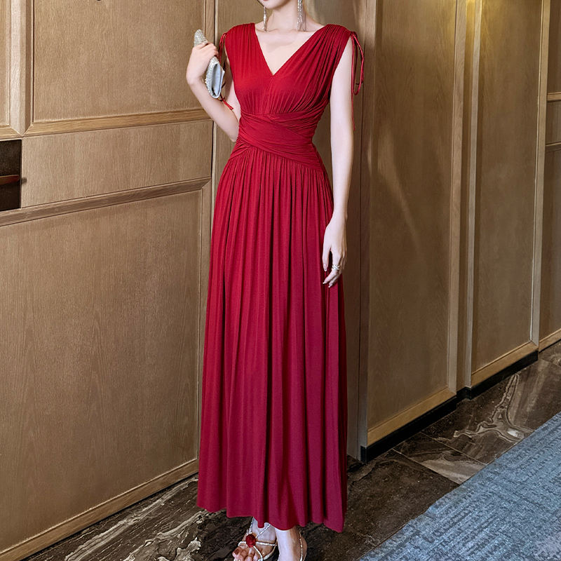 Best Selling Elegant Burgundy Bridesmaid Dresses Slim Stylish