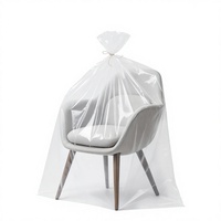 Lot de 10 sacs de rangement pour bagages, 43,31x51,18 pouces, résistants à l'humidité et à la poussière, avec cordon de serrage, transparents, extra grands pour valises et vêtements