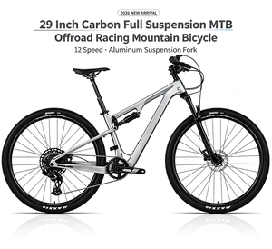 29인치 카본 풀 서스펜션 MTB 2026년형 12단 알루미늄 서스펜션 포크 오프로드 레이싱 산악자전거 - Product Image 1