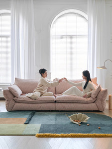 Canapé Atunus Loveseat, style rétro français, crème, design de créateur, <span class=keywords><strong>2</strong></span>, 3 ou 4 <span class=keywords><strong>places</strong></span>, rose, salon, petit appartement, tissu chenille, ensemble de canapés - Product Image 2