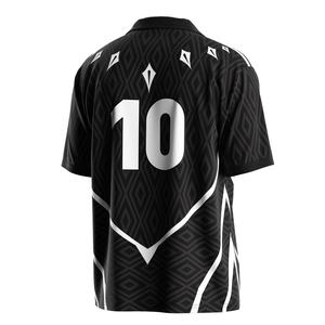 Camiseta de Fútbol con Cuello en V, Estilo Polo, Impresión por Sublimación, Control de Humedad, Secado Rápido, Logotipo Personalizado para el Día del Partido - Product Image 3