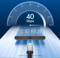 SYONG Cable de Datos USB 4 de Carga Rápida, 8K, 40Gbps, 240W, Transmisión de Audio y Video, 2M, Tipo C, para iPhones 16, Laptops y Tabletas