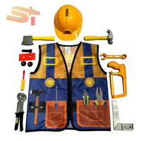 Sike Boys Kleine Feuerwehrleute Feuerwehrmann Cosplay-Kostüm mit Hose aus Polyester-Material Weihnachtsthema für Kinder