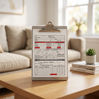 Carnet de formulaires autocopiants NCR 2 plis personnalisé pour service de remorquage, 200 jeux, pour factures de réparation automobile, ordres de travail, reçus et inspection de véhicule