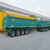 40 tonnes 60 tonnes 70 tonnes équipement de transport de pierre utilitaire inclinable camion semi-remorque à benne basculante 40ft 60ft 3/4/5 remorques de camion