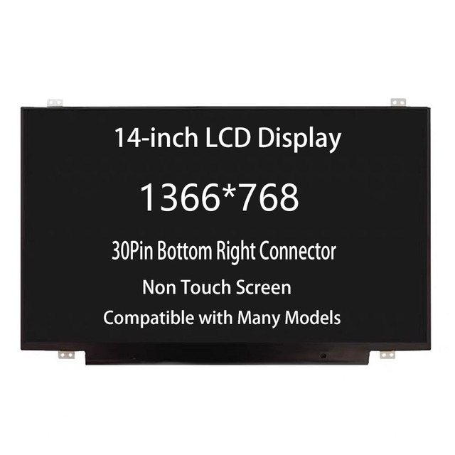 14-Inch FHD 1366x768 LED Panel Display TN Non-Touch 30-Pin Replacement LCD Screen for Laptop Monitor Slim Style New