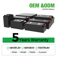 Baterai Lifepo4 72v 100ah daya tahan tinggi untuk kereta Golf 6000 siklus Bms pintar Universal cocok untuk kendaraan listrik 2/3/4 roda