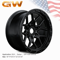 Jantes forgées 6061-T6 noir mat 17 18 20 pouces Spider Geo Simulated Beadlock 6x139.7 5x127 pour Toyota Tacoma RAM TRX Truck