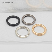 Lot de mousquetons ronds à ressort plat de 20 mm à 48 mm, anneaux en O, crochets à pression, boucles, porte-clés, accessoires de fabrication de sacs à main