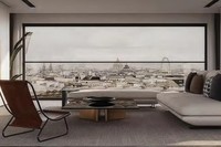 NUOXIN Modernes Design Maßgefertigtes Automatisches Vertikales Schiebe-Lamellenfenster Doppelverglasung Aluminiumlegierung Elektrisches Hebefenster