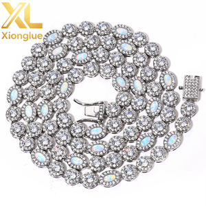 Chaîne Ice Sugar Hip Hop Européenne et Américaine en Argent S925 Plaqué Or 18K, 24 Pouces, Pierres Naturelles, Personnalisable - Product Image 3