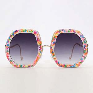 Lunettes de soleil de luxe tendance 2023, style punk, avec diamants, pour soirée, protection UV400, grande monture, style steampunk, pour femmes - Product Image 5