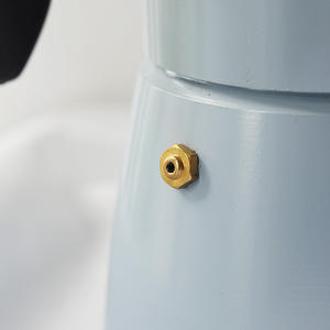 Diseño clásico Haze Blue Aluminio Moka Pot Cafeteria Portable Eco-Friendly Espresso Maker Tapa de metal Mango de ácido poliláctico - Product Image 6