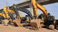 Excavatrice sur chenilles hydraulique d'occasion de 52 tonnes, engin de construction lourd pour l'exploitation minière et les travaux de terrassement