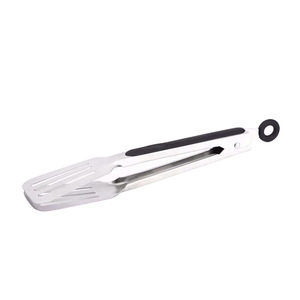 Stainless Steel Three Line Tongs With Red Handle Oven Safe Food Clip For Kitchen BBQ Cooking - Product Image 3